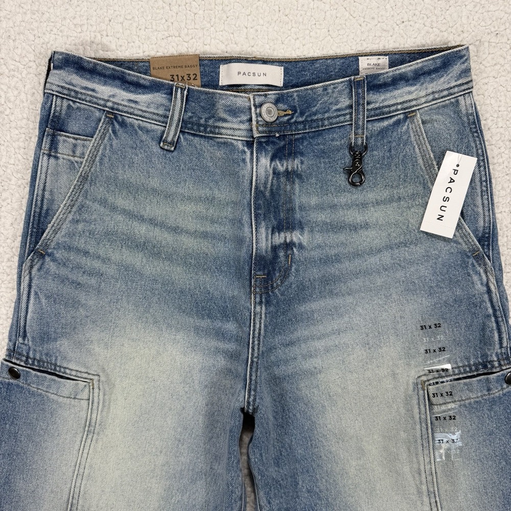 PacSun Blake Extreme Baggy Carpenter Jeans Men's 31x32 Y2K Streetwear Grunge - Picture 2 of 11